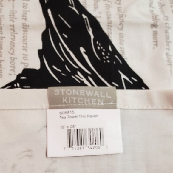 ❤️NWT STONEWALL KITCHEN TEA DISH TOWEL "THE RAVEN" HALLOWEEN DECOR - Picture 6 of 8
